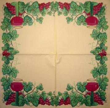 027 Trauben - 3-lagig (rot) - Papstar